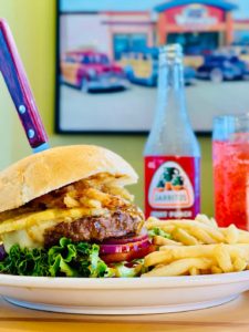 Woodies Café Lunch & Dinner Menu – Hawaiian Burger